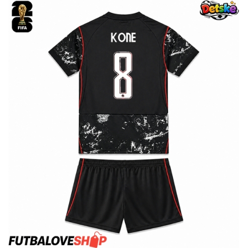Dres Kanada Ismael Kone #8 Preč pre deti MS 2026 Krátky Rukáv (+ trenírky)